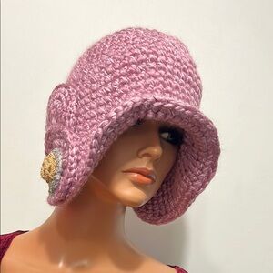 Pink Crochet Women's Hat